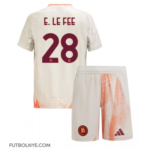 Camiseta AS Roma Enzo Le Fee #28 Visitante Equipación para niños 2024-25 manga corta (+ pantalones cortos)